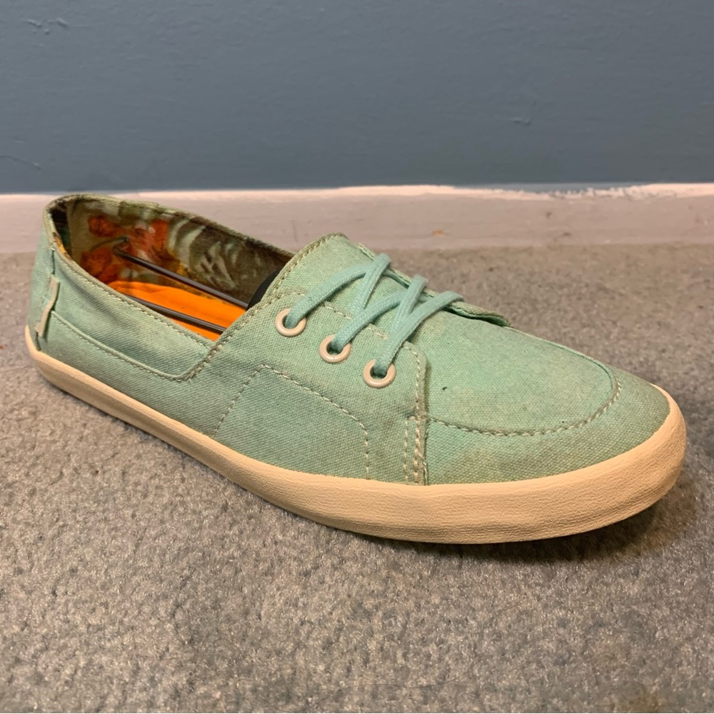 Vans Authentic Blue Green Ombre Low Top Sneakers Women's 6.5  T375 Flats